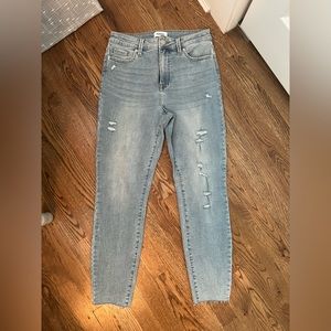 Pistola high rise distressed skinny jeans, indigo, size 30